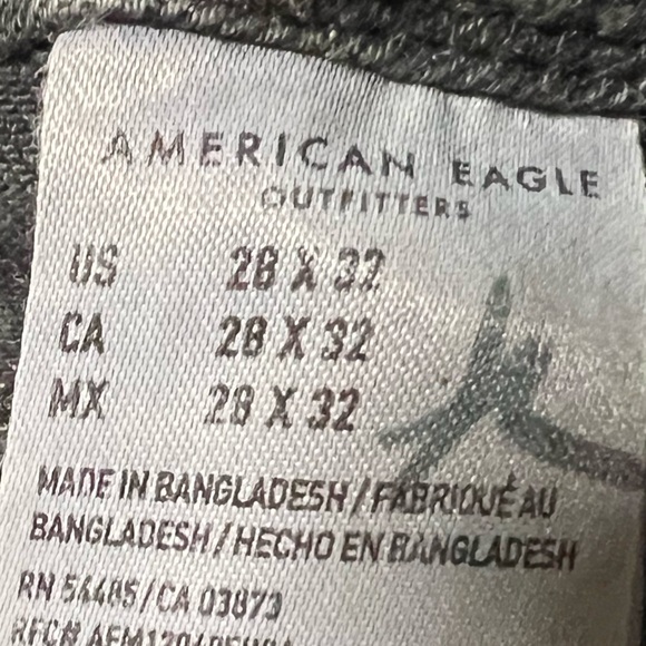 American eagle dark grey air flex skinny ripped jeans size 28 like new condition - Picture 4 of 4